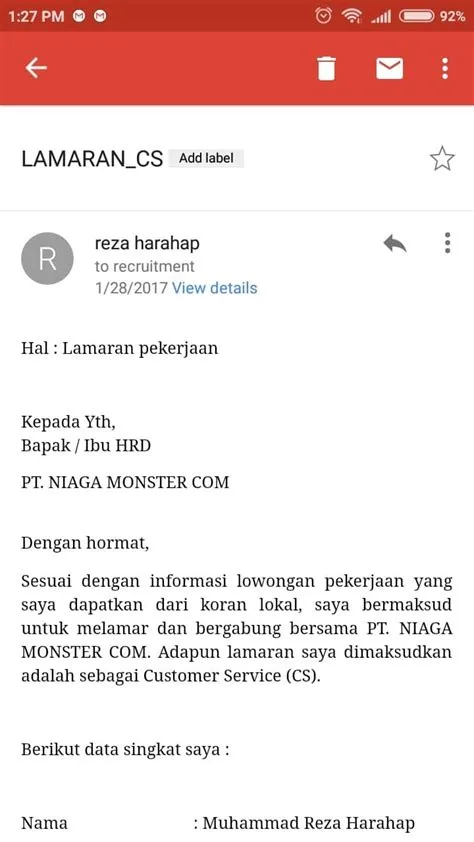 4 Cara Membuat Lamaran Kerja Via Email di Hp dengan Mudah